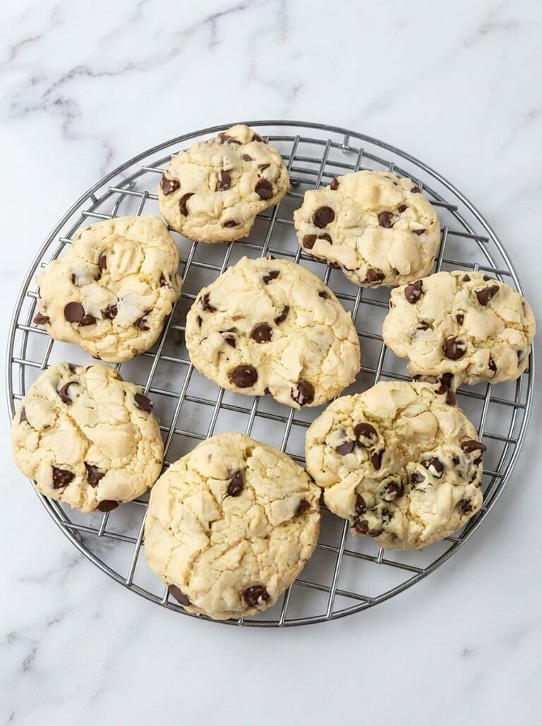 Soft and Chewy Cake Mix Chocolate Chip Cookies