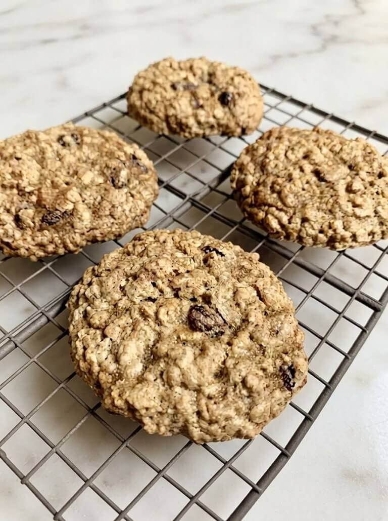 Spiced Oatmeal Raisin Cookies
