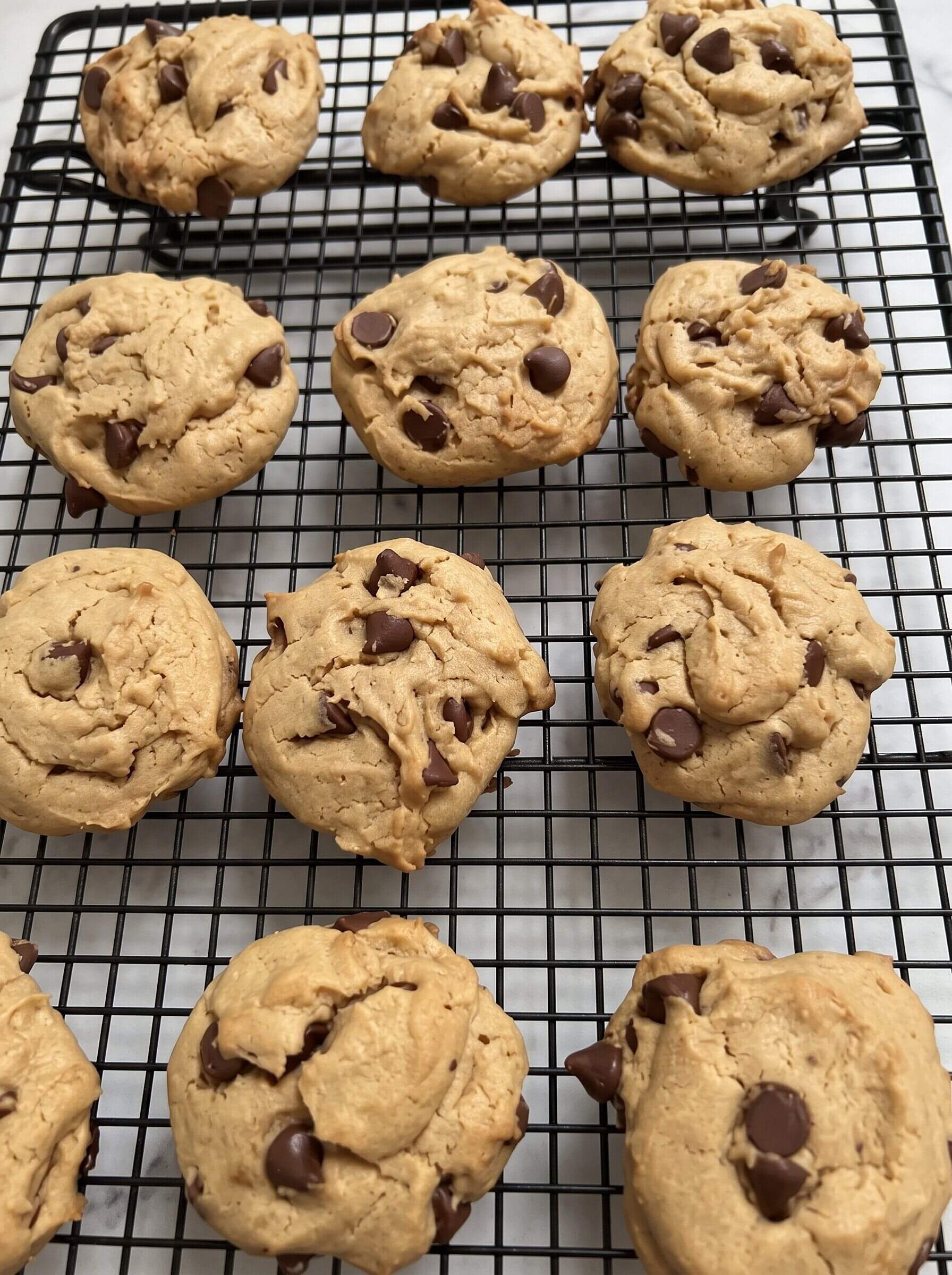 Easy Peanut Butter Chocolate Chip Cake Mix Cookies