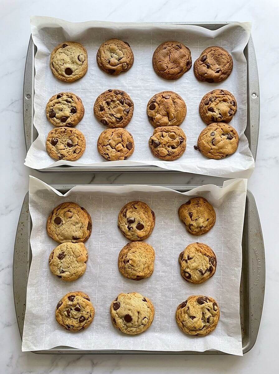 Thin and Chewy Chocolate Chip Cookies