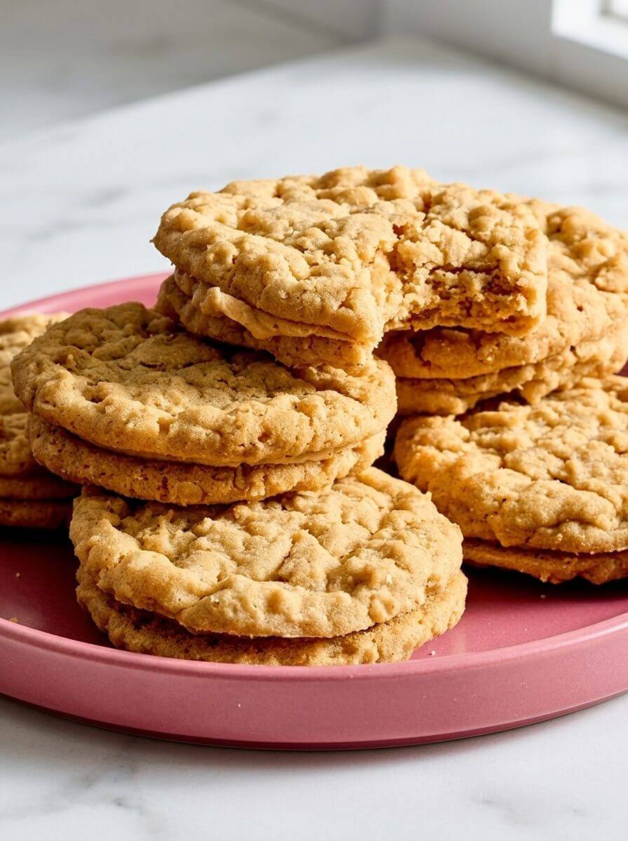 Chewy Oatmeal Peanut Butter Sandwich Cookies