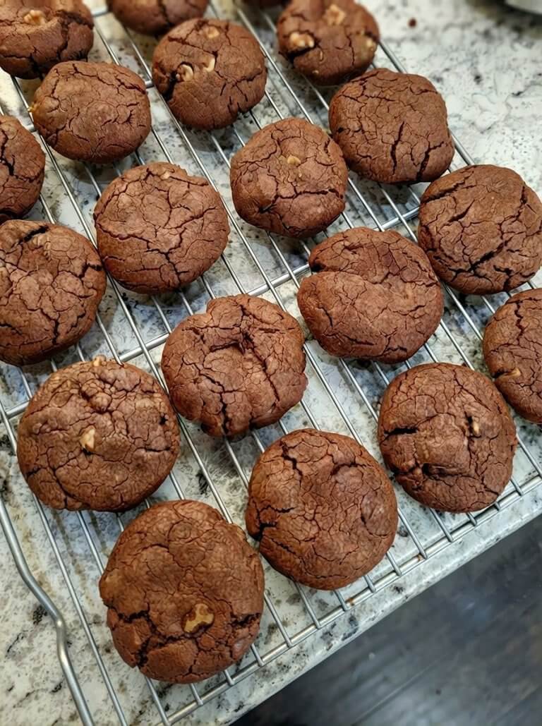 Chewy Double Chocolate Chip Cookies