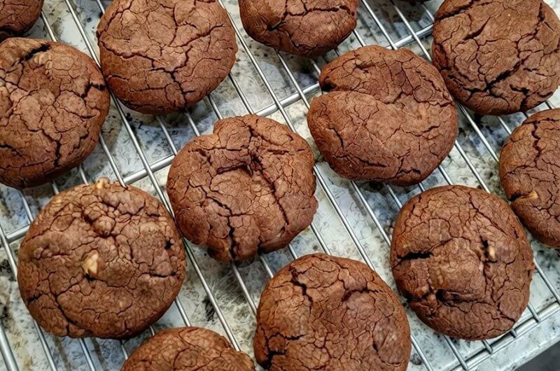 Chewy Double Chocolate Chip Cookies