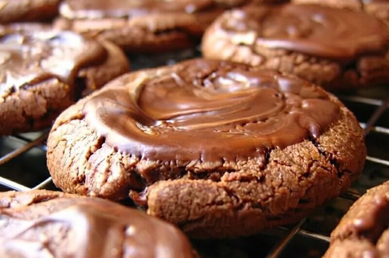 Chocolate Mint Candy Cookies
