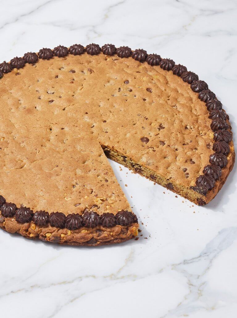 Giant Chocolate Chip Cookie Cake
