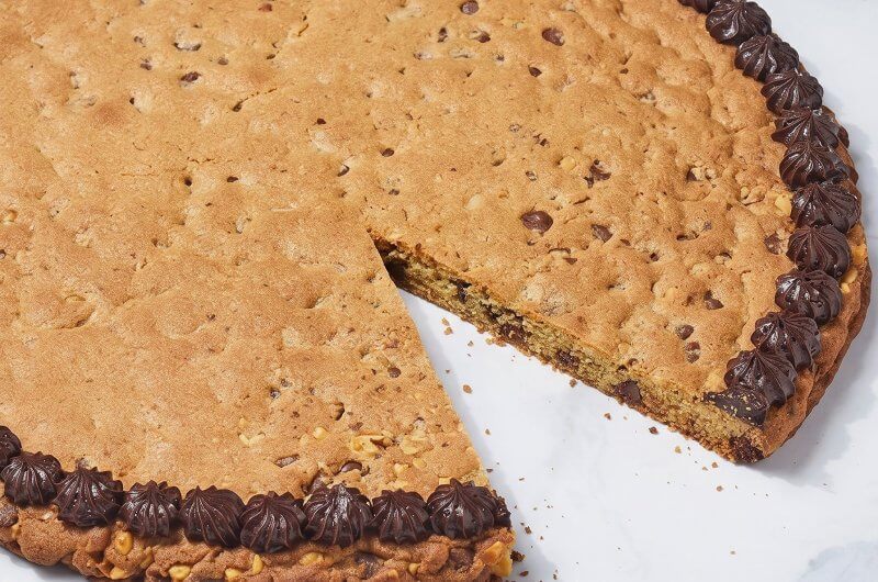 Giant Chocolate Chip Cookie Cake