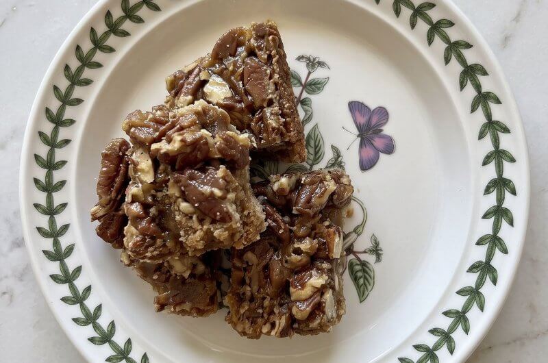 Buttery Maple Pecan Shortbread Squares