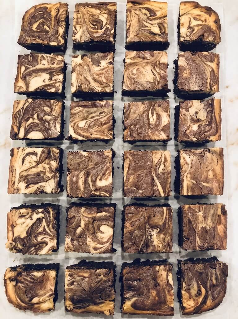 Peanut Butter Cheesecake Marbled Brownies