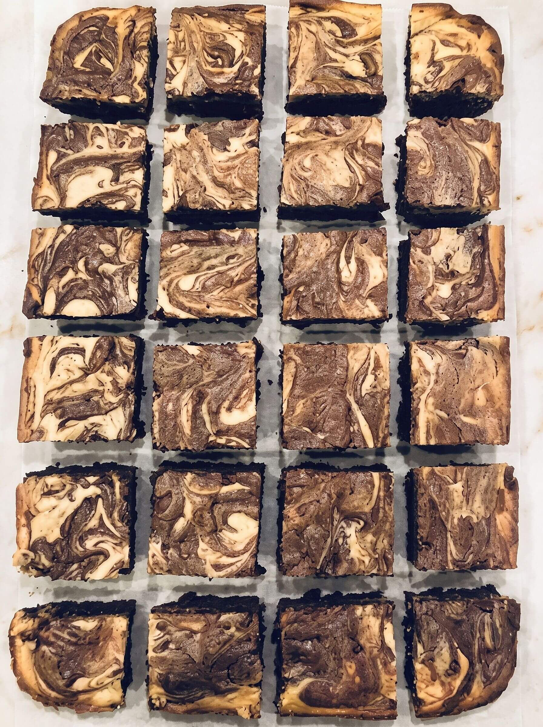 Peanut Butter Cheesecake Marbled Brownies