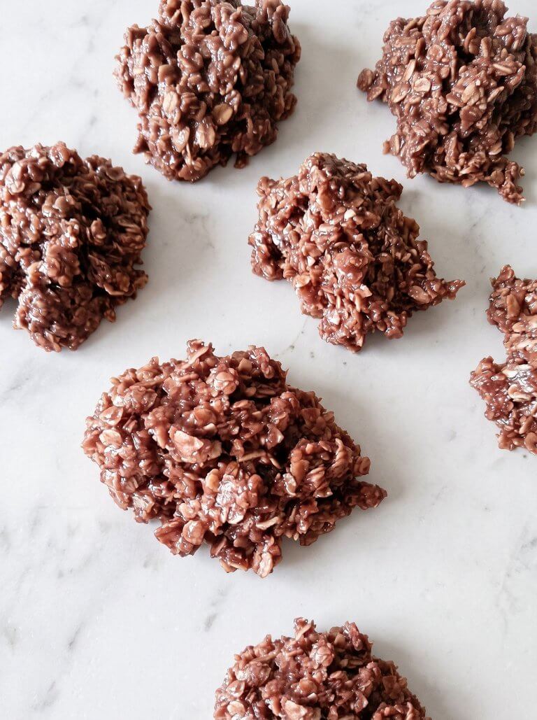 No-Bake Chocolate Oatmeal Coconut Cookies