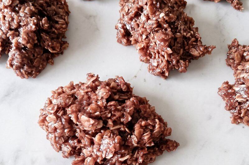 No-Bake Chocolate Oatmeal Coconut Cookies