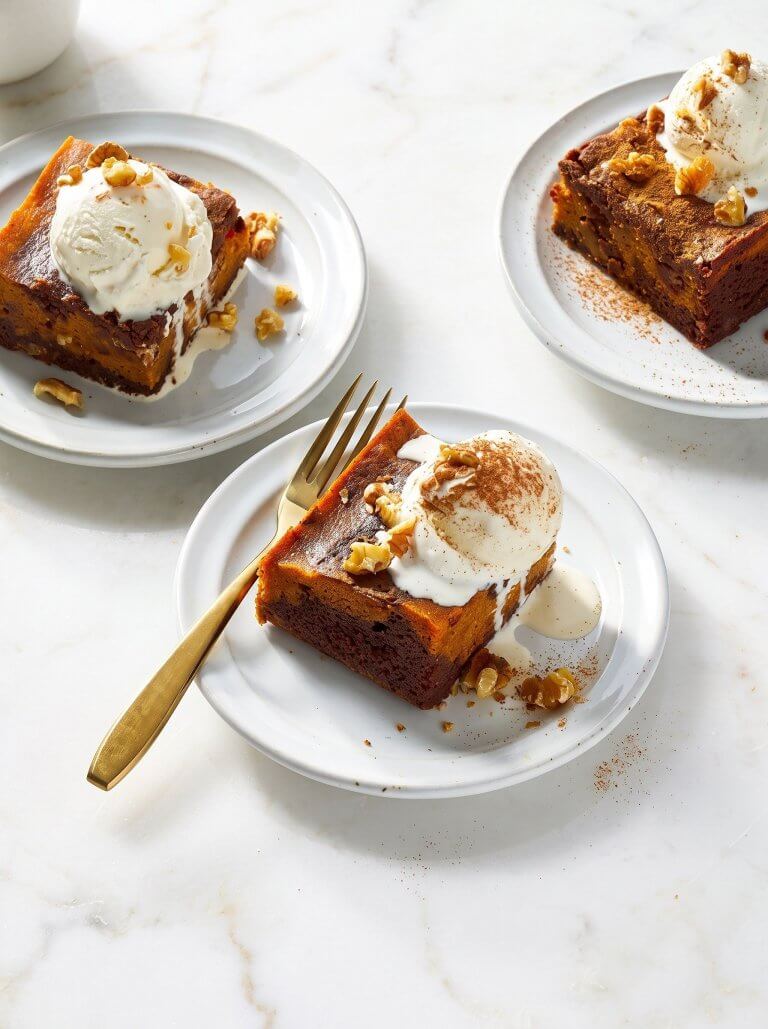 Marbled Chocolate Pumpkin Brownies